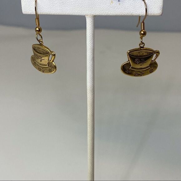 Unique Tea Charm Necklace W/Matching Earrings - Picture 8 of 9